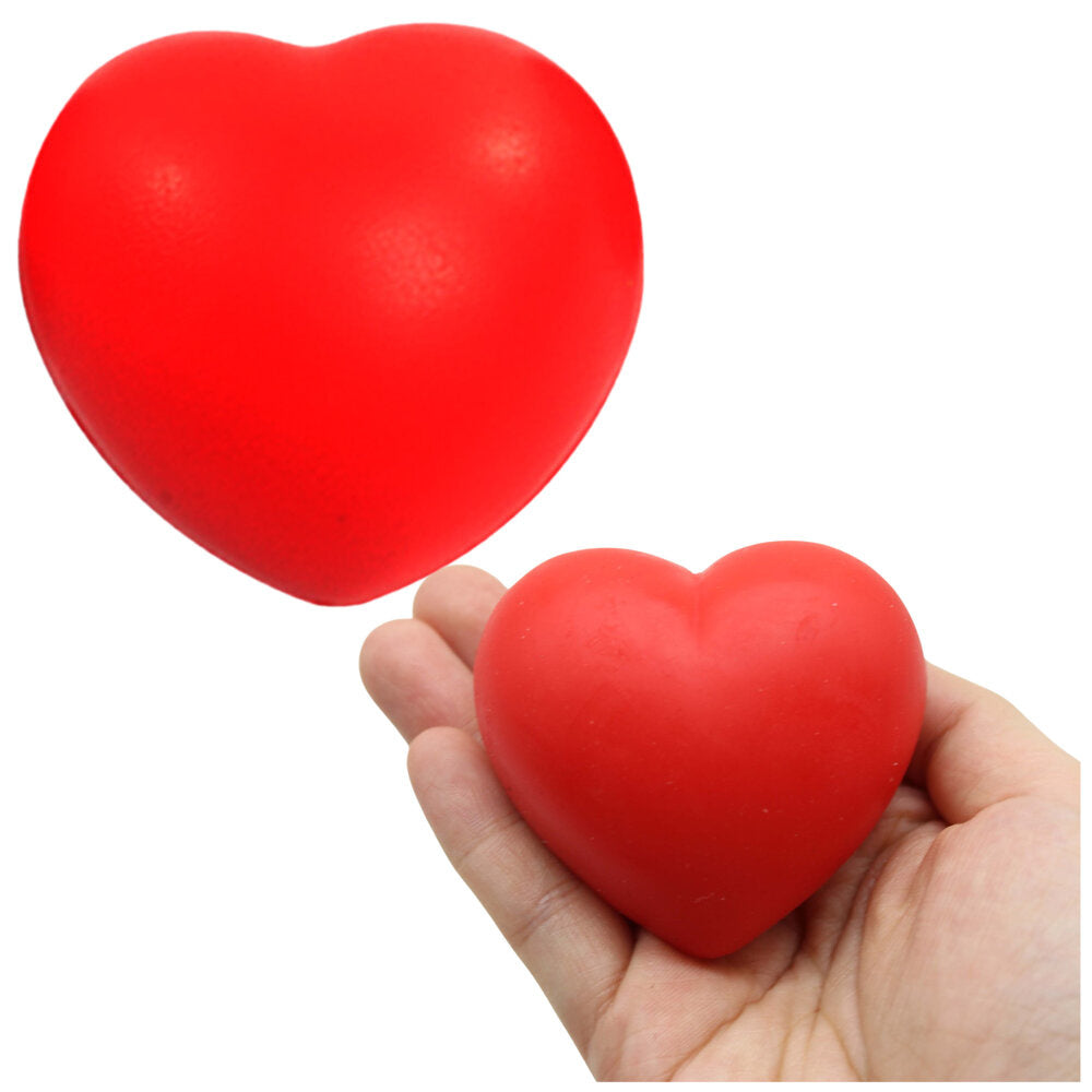 Bola anti-stress coração vermelho