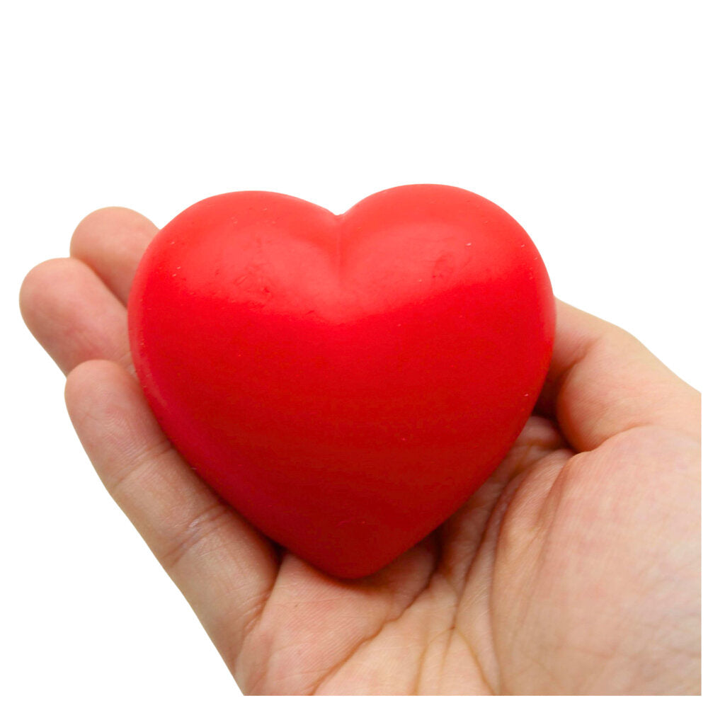 Bola anti-stress coração vermelho