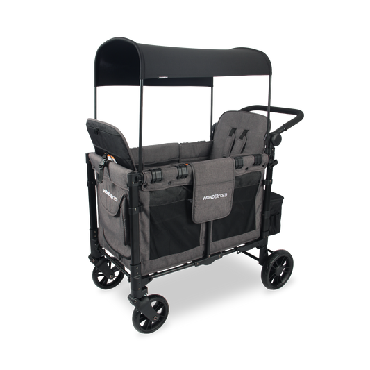 Carrinho de Bebé Duplo Elite - Cinza