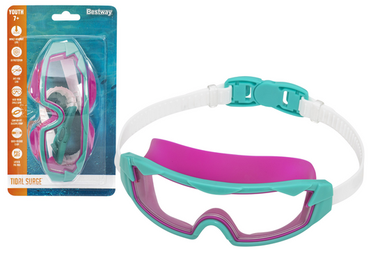 Óculos de Natação Bestway Tidal Surge Júnior Rosa e Turquesa