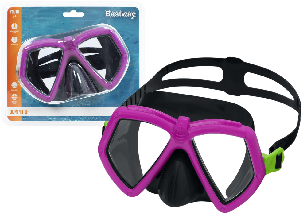 Máscara-óculos de natação rosa Bestway