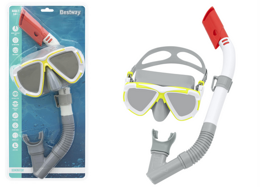 Conjunto de mergulho máscara e snorkel cinzento Bestway 24053