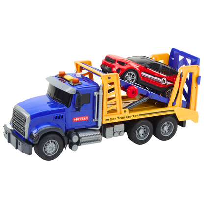 Camião cegonha transportador de carros com luz e som