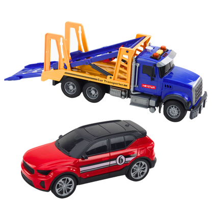 Camião cegonha transportador de carros com luz e som