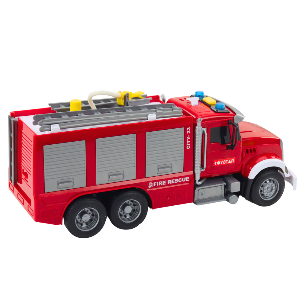 Camião de bombeiros vermelho com água, luzes e sons 1:14