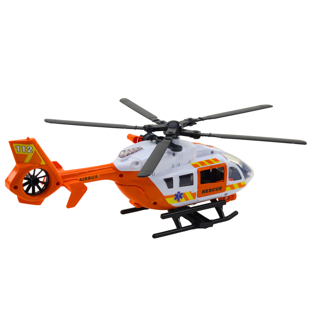 Helicóptero de resgate com gancho, maca, luzes e sons 1:14