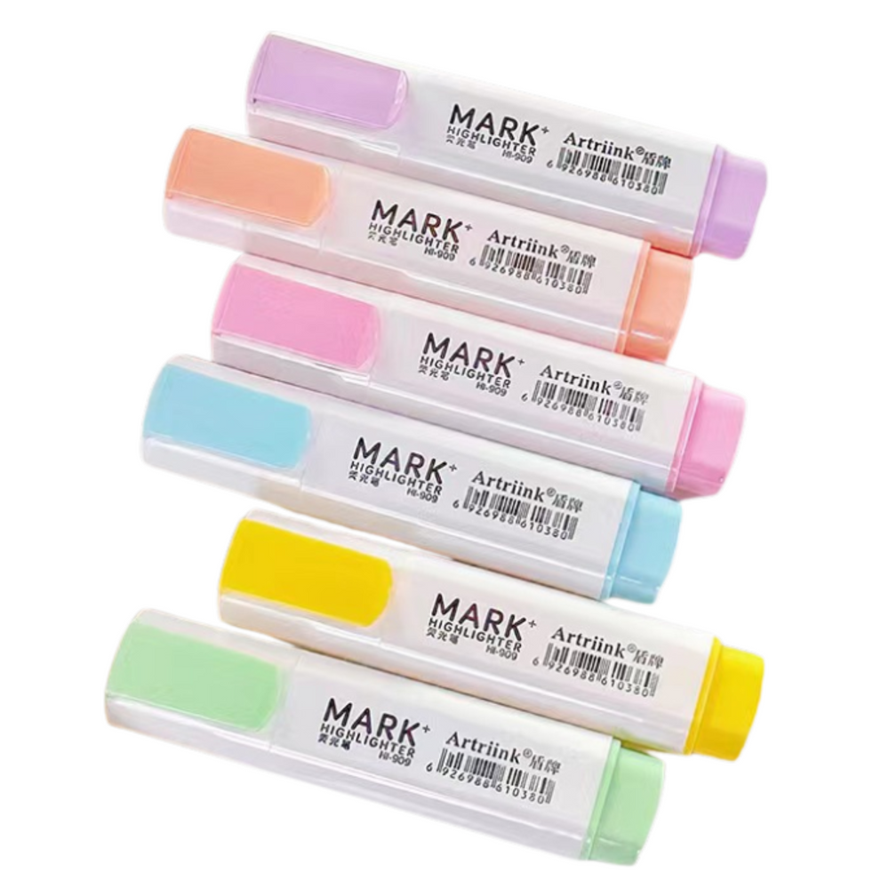 Conjunto de marcadores pastel 6 un.