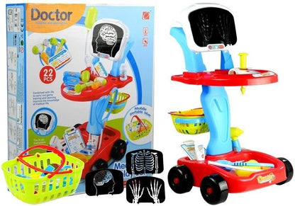 Carrinho médico com acessórios 22 peças multicolor