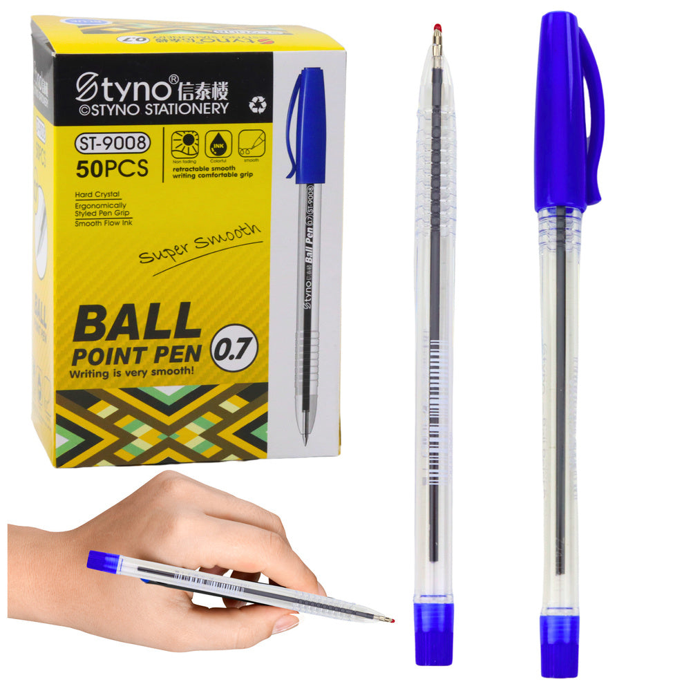 Esferográfica azul com tampa ponta 0,7 mm (1 unidade)