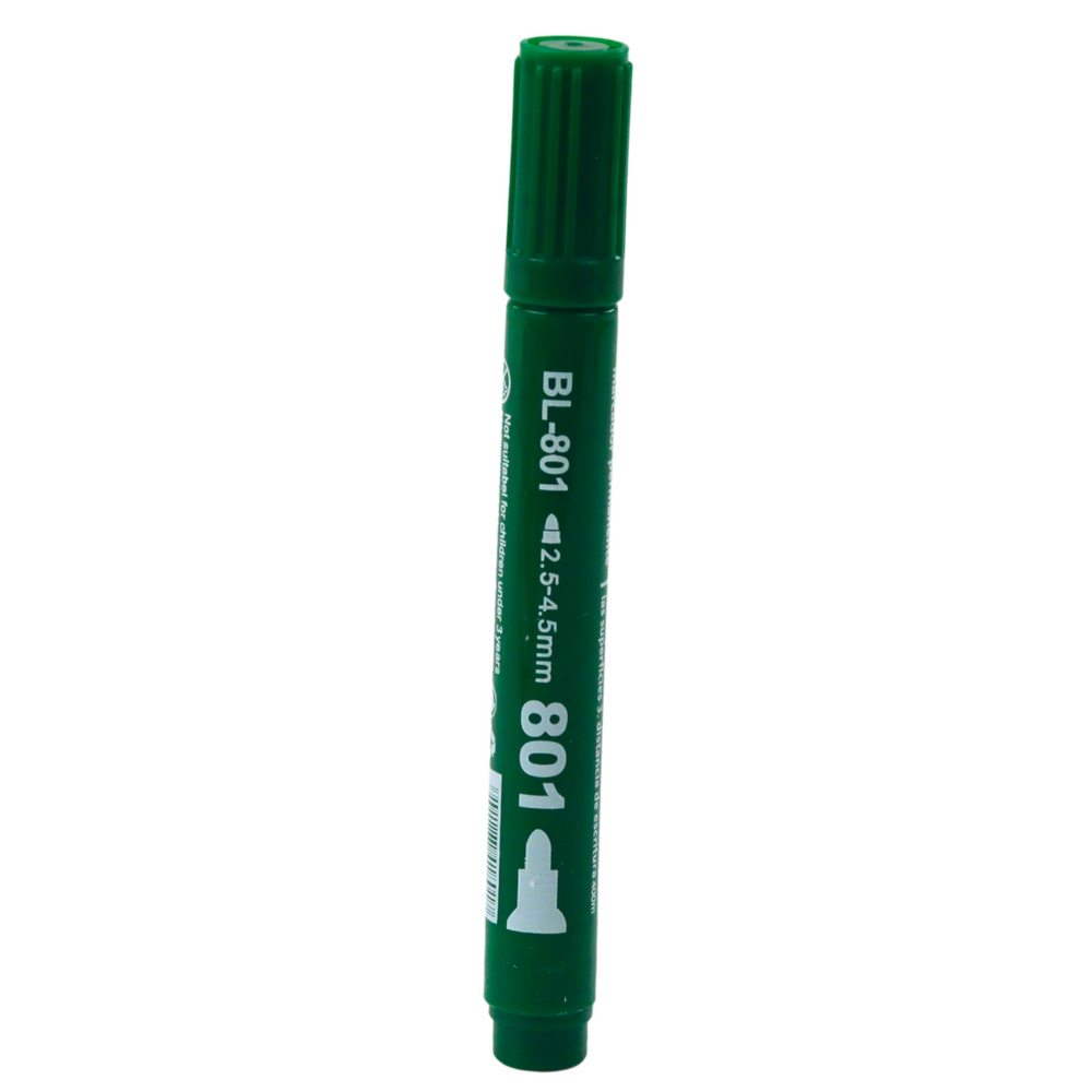 Marcador permanente impermeável verde 2,5-4,5 mm (1 marcador)