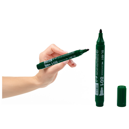 Marcador permanente impermeável verde 2,5-4,5 mm (1 marcador)