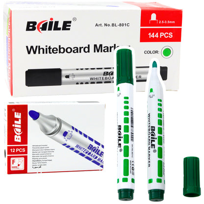 Conjunto de marcadores para quadro branco verdes 12 un.
