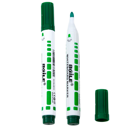 Conjunto de marcadores para quadro branco verdes 12 un.