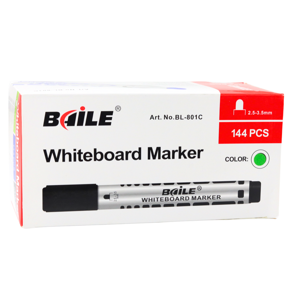 Conjunto de marcadores para quadro branco verdes 12 un.
