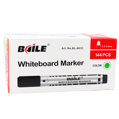 Conjunto de marcadores para quadro branco verdes 12 un.