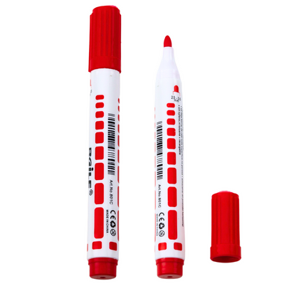 Conjunto de marcadores para quadro branco vermelhos 12 un.