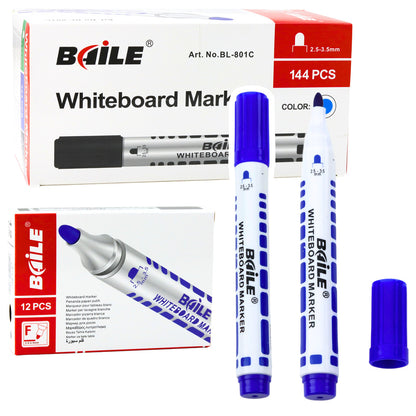 Conjunto de marcadores para quadro branco azuis 12 un.