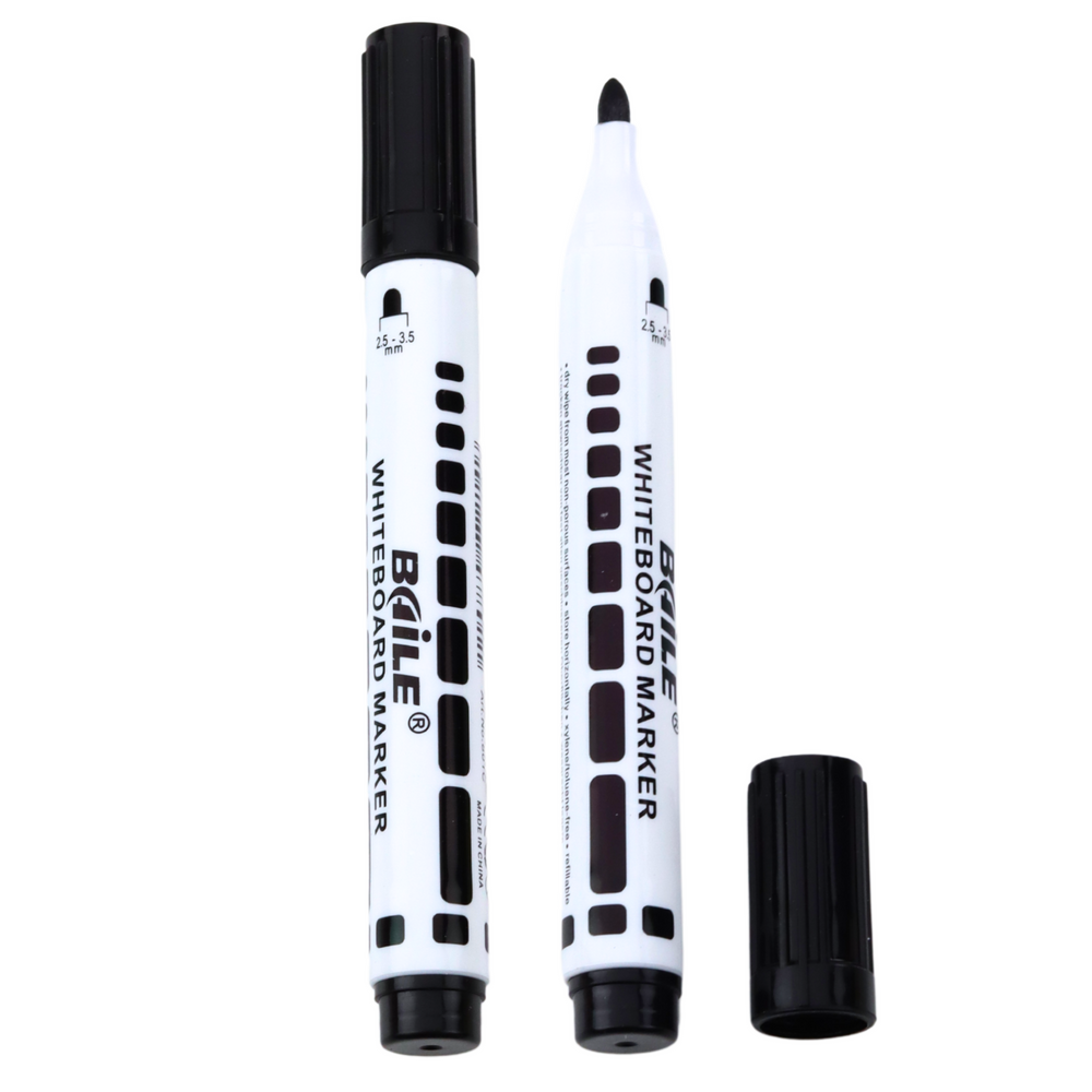 Conjunto de marcadores para quadro branco pretos 12 un.