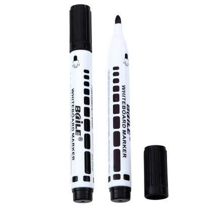 Conjunto de marcadores para quadro branco pretos 12 un.