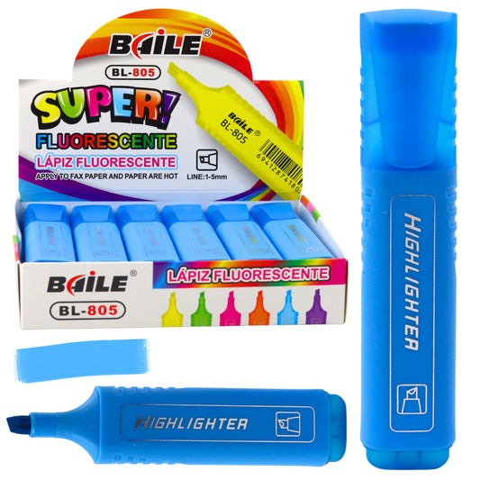 Marcador fluorescente azul intenso  (1 unidade, sortido)