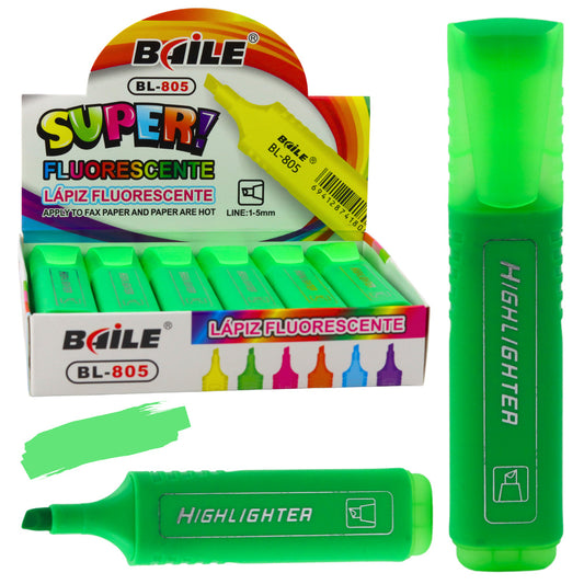 Marcador fluorescente verde intenso  (1 unidade, sortido)