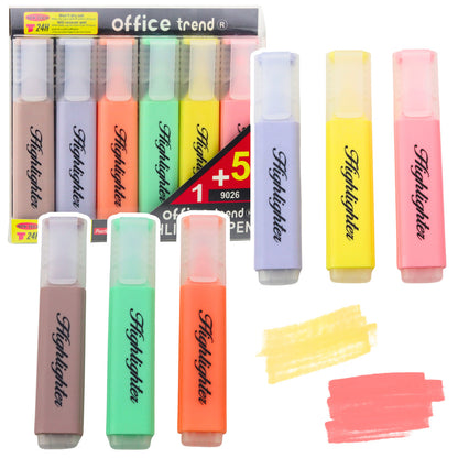 Conjunto de marcadores pastel 6 un.