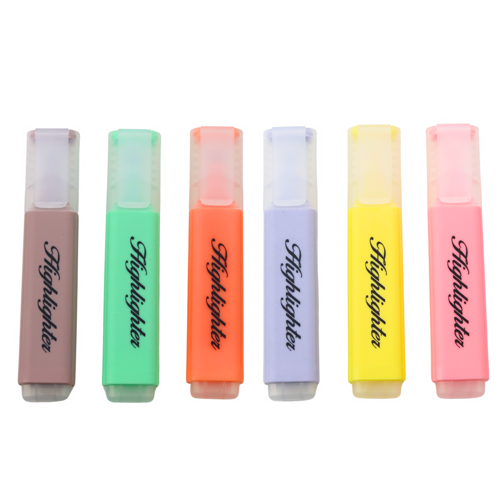 Conjunto de marcadores pastel 6 un.