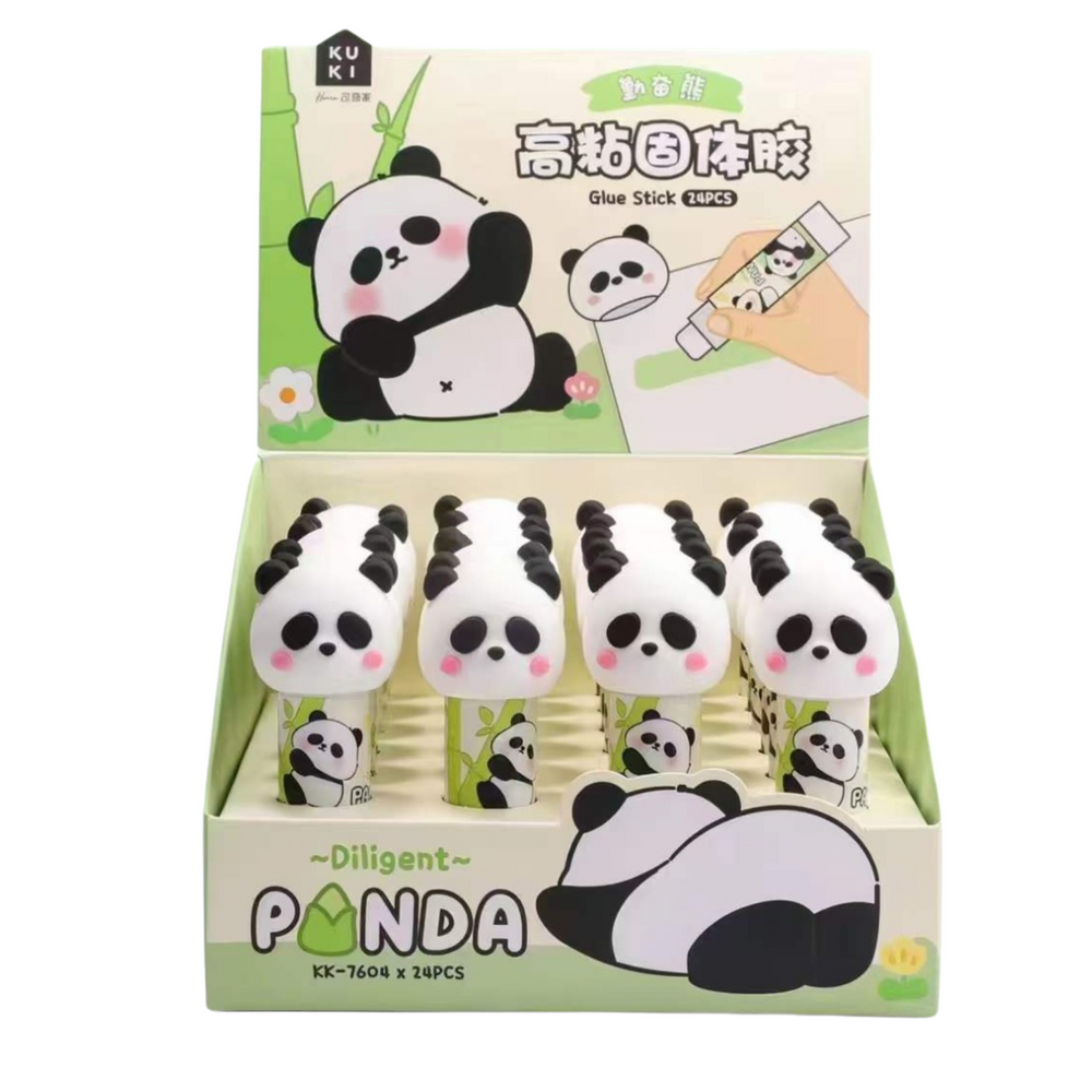 Cola em stick panda verde 3D (1 unidade, sortido)
