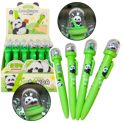 Caneta gel panda verde em cúpula tinta azul 0,5 mm (1 unidade, sortido)