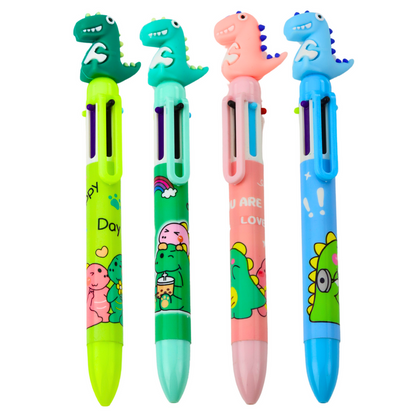 Caneta dinossauro multicolor 0,7 mm (1 unidade, sortido)