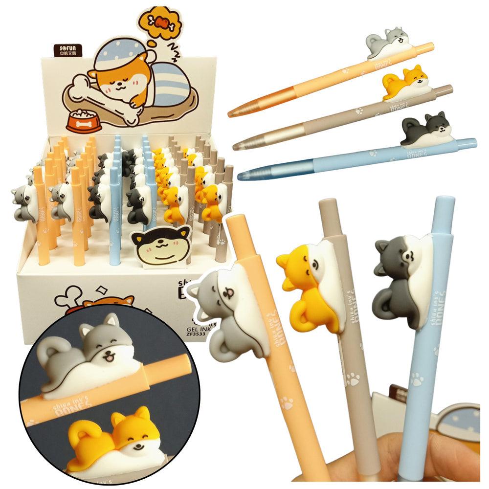 Caneta Shiba com figura tinta azul 0,5 mm (1 unidade, sortido)
