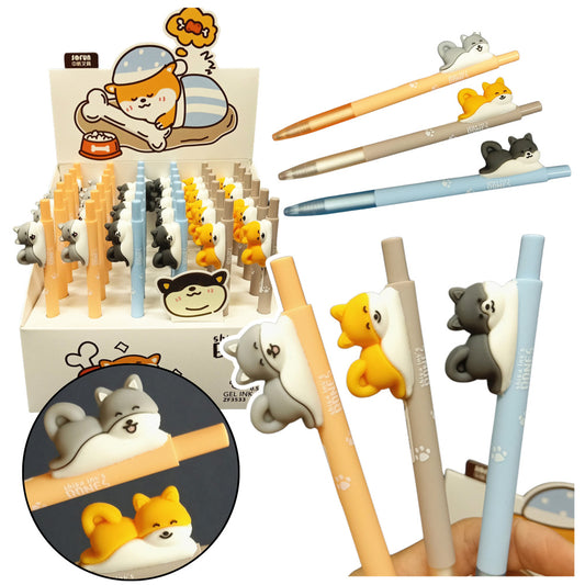 Caneta Shiba com figura tinta azul 0,5 mm (1 unidade, sortido)