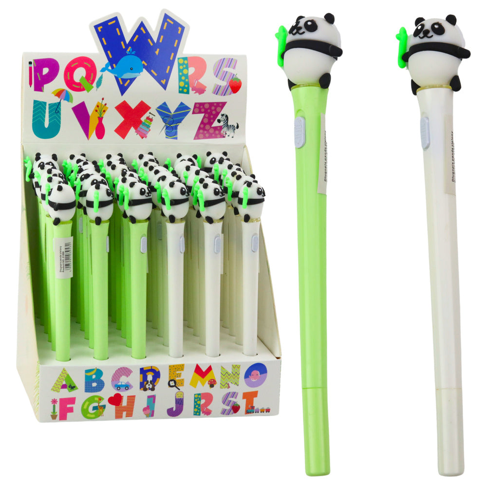 Caneta panda luminosa tinta azul verde/branco (1 unidade, sortido)