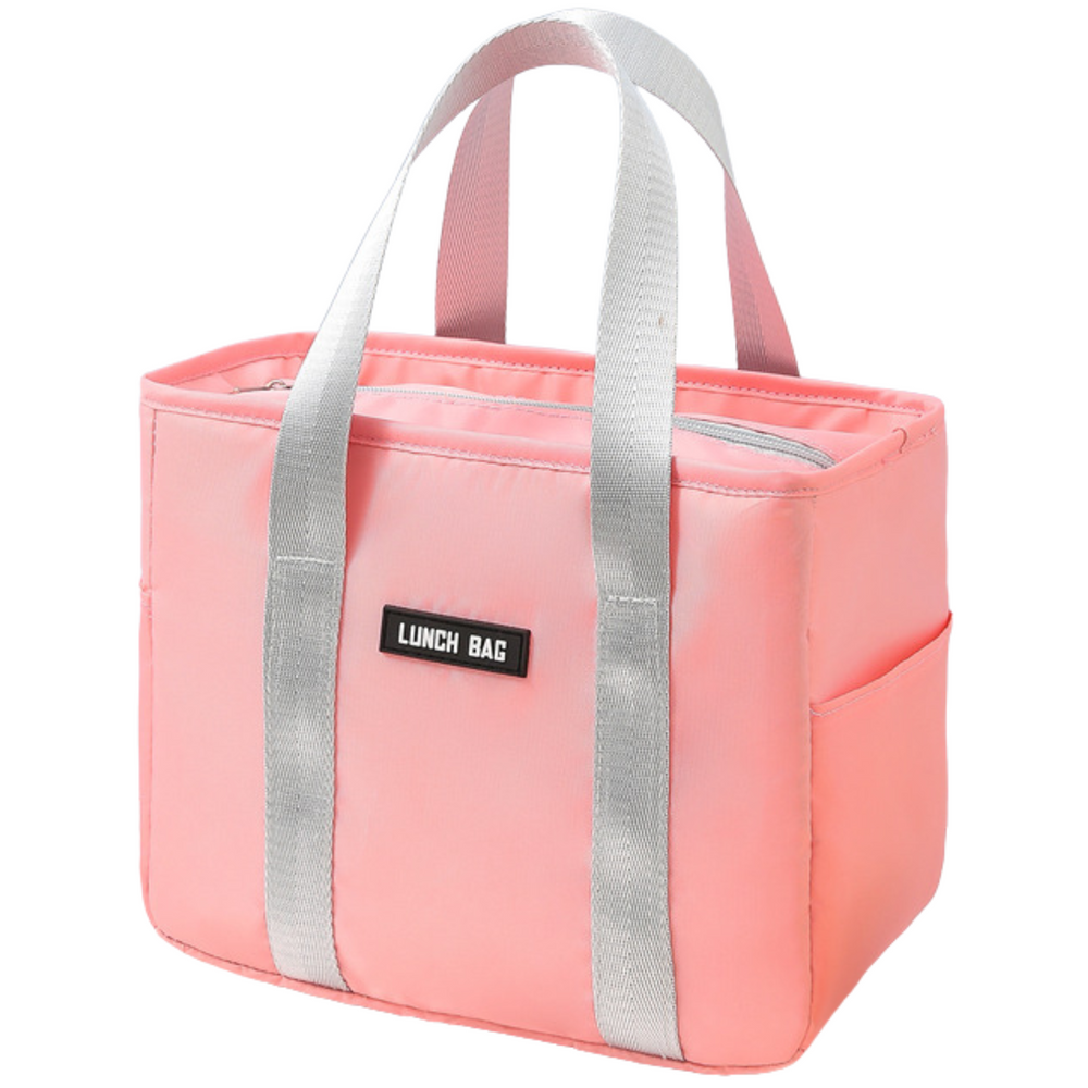 Saco térmico para almoço rosa 24 cm