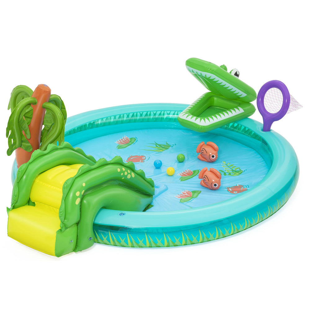 Centro de Jogos Insuflável Crocodilo Bestway 224x181x72cm