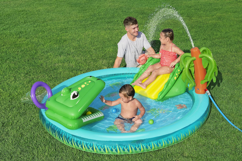 Centro de Jogos Insuflável Crocodilo Bestway 224x181x72cm