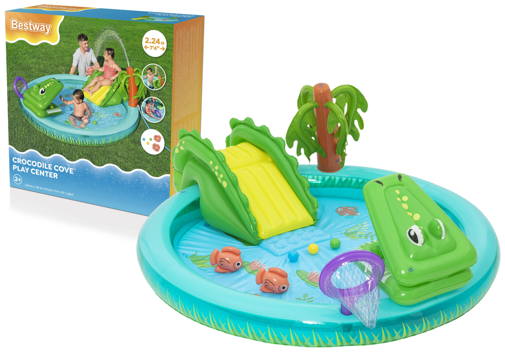 Centro de Jogos Insuflável Crocodilo Bestway 224x181x72cm