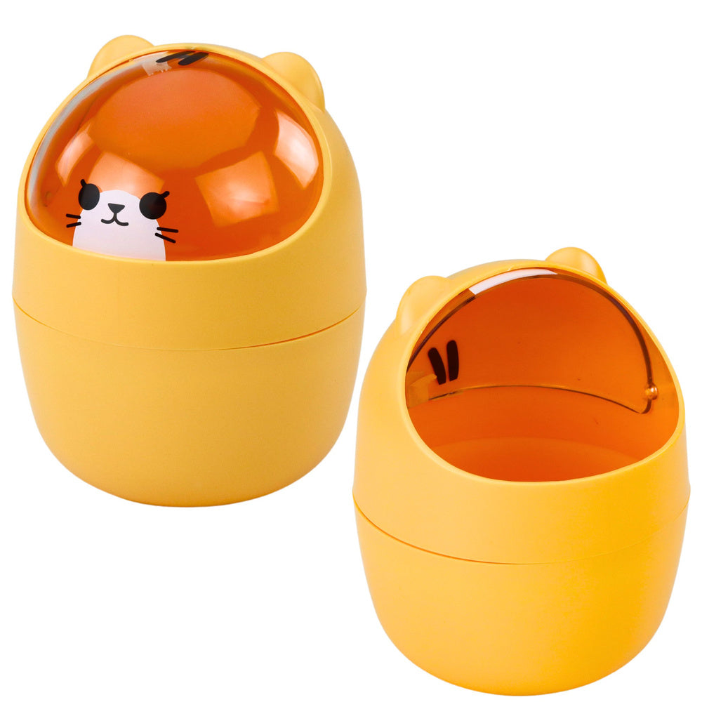 Cesto de Secretária Ursinho Laranja 1L 16cm