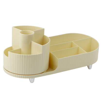 Organizador Rotativo de Cosméticos Bege