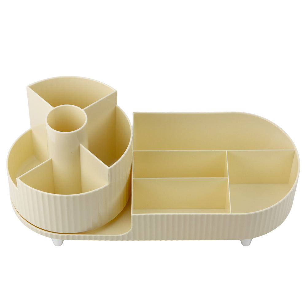 Organizador Rotativo de Cosméticos Bege
