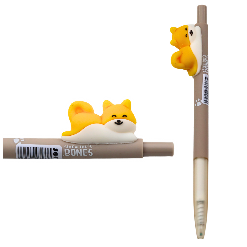 Caneta Esferográfica Shiba Inu Tinta Azul 0,5mm (1 unidade, sortido)
