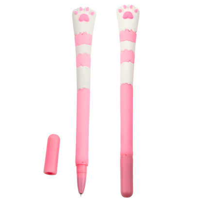 Caneta Gel Pata de Gato Tampa Rosa 16,5cm (1 unidade, sortido)