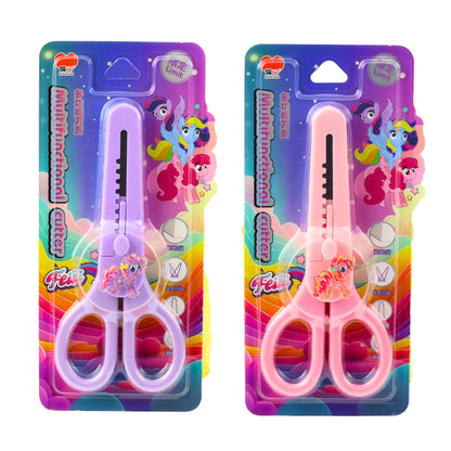 Tesoura Infantil com Capa Cavalo 14cm (1 unidade, sortido)