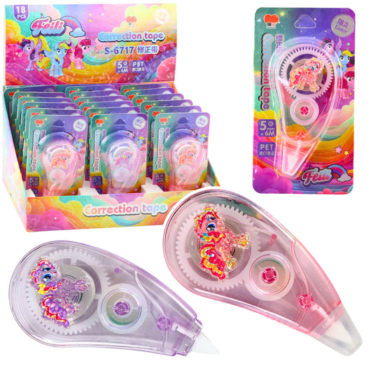 Fita Corretora Unicórnio Rosa Roxo 5mmx6m (1 unidade, sortido)