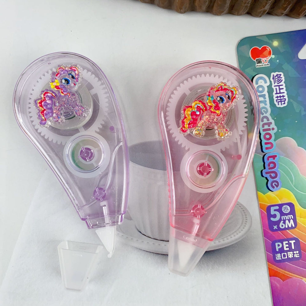 Fita Corretora Unicórnio Rosa Roxo 5mmx6m (1 unidade, sortido)