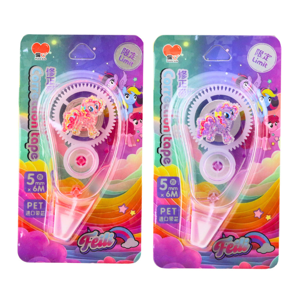 Fita Corretora Unicórnio Rosa Roxo 5mmx6m (1 unidade, sortido)