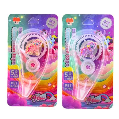 Fita Corretora Unicórnio Rosa Roxo 5mmx6m (1 unidade, sortido)