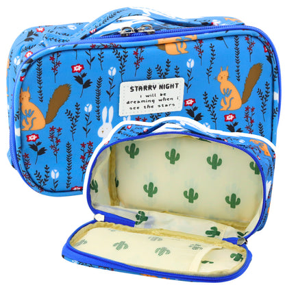 Necessaire Escolar Azul 22,5cm