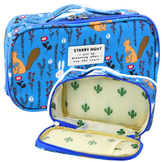 Necessaire Escolar Azul 22,5cm