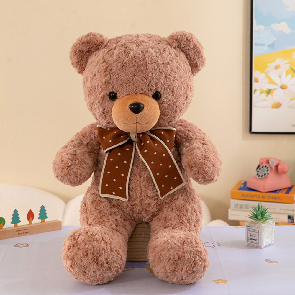 Peluche Urso com Laço Bolinhas 45cm